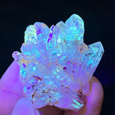 120ct Rare Petroleum included Quartz Crystal cluster fluorescent under UV light picture