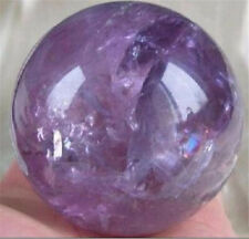 35mm-70mm Natural Amethyst Stone Quartz Crystal Magic Healing Sphere Crafts picture
