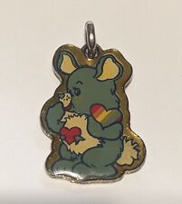 Vintage Swift Heart Rabbit Care Bears Metal Keychain Fob Key Ring picture