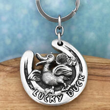 Lucky Duck Pewter Keyring Keychain picture