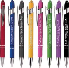 Custom Logo and Text Laser Engraved Pens with Stylus | 48 pcs Set picture