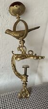 Vintage Victorian Metal RARE Sewing Bird Clamp With Pincushion Dual picture