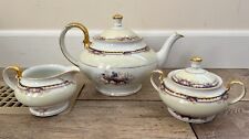 Antique Bernard Bloch Tea Set Czechoslovakia Teapot Creamer Sugar Bowl picture