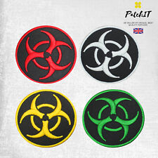 Danger Biological Hazard Circle Patch to Iron/ Sew on, Embroidered Cloth Patches picture