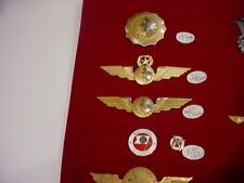 incredible 5 pcs NATIONAL AIRLINES badges,pins (CAPTAIN,CREW,ruby,10K) picture