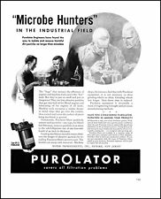 1939 Microbe Hunters Purolator Motor Filters Newark NJ vintage art print ad  XL1 picture