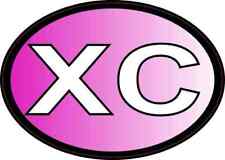 4.25in x 3in Pink Oval XC Cross Country Sticker Car Truck Vehicle Bumper Decal picture