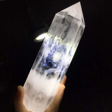 1.83lb Top Natural White Clear Quartz Obelisk Crystal Energy Point Wand Reiki picture