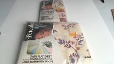 Vtg Montgomery Ward FLORAL Percale Twin flat sheet & PILLOW CASES NOS  picture