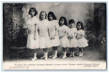 Luxembourg Postcard Six Young Princesses Lined Up from Big to Small c1910 picture
