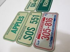 VTG WHEATIES CEREAL BIKE LICENSE PLATE TAG LOT 1980'S picture