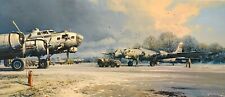 Clearing Skies, Robert Taylor Artist Proof signed Ten 100th Bomb Group veterans picture