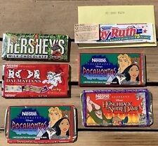 VTG Chocolate Bars/Wrappers Collection Pocahontas Jurassic Park Dalmatians etc picture