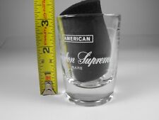 American Bourbon Supreme Rare Shot Glass - Heavy - Ounce Measurements on Back picture