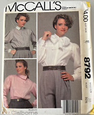 McCalls Vintage Sewing Pattern 8792 Bust 32.5 Blouse Side Button Closure FF picture