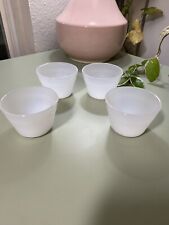Set of 4 Vintage Glasbake Baking Cups Milk Glass Custard Ramekins / Dessert Cups picture
