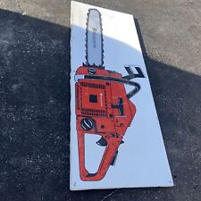 Large HUSQVARNA CHAINSAW Dealer Sign -- metal - 59”x 23”-Logger Woodcutter Rare picture