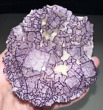 Purple Pattern/QR Fluorite Specimen,Quartz Crystal,Metaphysical,Unique,Decor,Raw picture