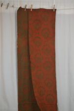 antique flat weave coverlet ingrain carpet wool flat gold red 18/19thc original  picture