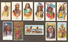 NATIVE AMERICAN / INDIAN Lot of ELEVEN Vintage Tobacco/Candy/Gum Trading Cards picture