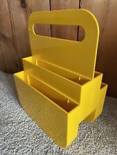 Vintage Retro Olaf Von Bohr for Kartell ABS Yellow Plastic Magazine Stand 1970’s picture