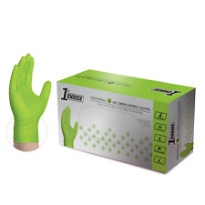 1st Choice Premium Green Nitrile Disposable Gloves 6 Mil Diamond Texture 100/Box picture