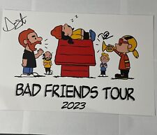 Bad Friends Podcast AUTOGRAPHED 2023 Tour Poster Bobby Lee, Andrew Santino picture