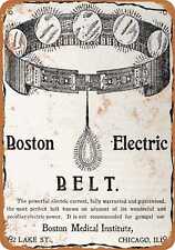 Metal Sign - 1911 Boston Electric Sexual Enhancement Belt - Vintage Loo picture