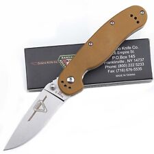 Tan G10 Handle Color Bearing Inside D2 Stainless Steel Blade Ontario Rat Knife picture