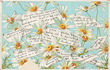 WIEN VIENNA AUSTRIA~MESSAGE ON EACH DAISY GREETINGS~1899 POSTCARD picture