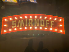 Smirnoff Lighted Sign Led Bulbs Vintage Looking Man Cave, Bar New And Very Rare picture