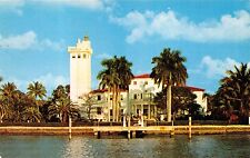 MIAMI BEACH FLORIDA HOME OF CARL G FISHER~PIONEER LAND DEVELOPER POSTCARD 1956 picture