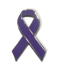 Eating Disorders Purple Awareness ribbon enamel badge. Anorexia Nervosa, Bulimia picture