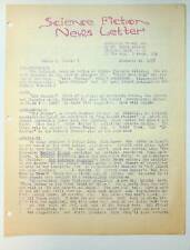 Science Fiction News Letter Fanzine Vol. 1 #4 VF 1937 picture
