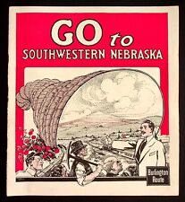 Burlington Route Go To Southwestern Nebraska Brochure Train 1920s 30s Map Photos picture