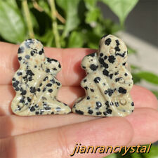 2pcs Natural Balmatin Butterfly Quartz Carved Mini Crystal Fairy Skull Healing picture