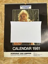 Rare Calendars Pin Up colour Glamour Girls 1981 81 Man Cave Bar wall Vintage picture