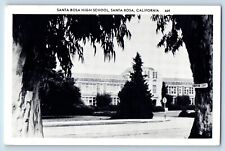 Santa Rosa California Postcard Santa Rosa High School Building 1940 Clear View picture