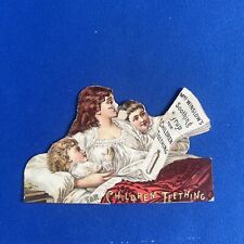Victorian Trade Card Mrs Winslows Soothing Syrup For Children Teething #B125 picture
