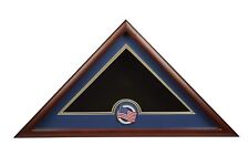 US Flag Display Case with US Flag Medallion Crafted from Premium Quality Mate... picture