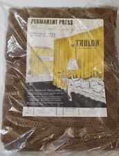 Vintage Trulon Tailored Extra Wide Panel Curtain 60x90 Brown Retro NOS MCM  picture