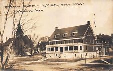 Real Photo Postcard Catholic Church and YMCA in Fort Leavenworth, Kansas~121391 picture