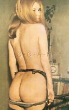 1930s-60s Classic Color Photo Like Nude PC- Blond- Back- Panties- Butt- Garter picture