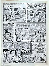 Will Eisner original comic art The Spirit August 15, 1948 p 2 Jr.  Pres Election picture