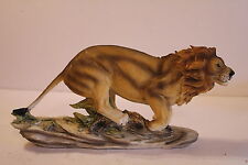 33cm RUNNING MALE LION ORNAMENT - AFRICAN BIG CAT MODEL - KING OF THE BEASTS picture