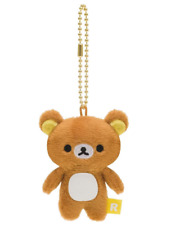 JAPAN San-X Rilakkuma Bear Brown Furry Mini Plush Key Ring Bag Decor Relaxing picture