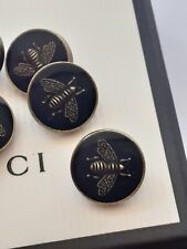 Set of  7 Gucci  BUTTONS   navy blue   bees 14 mm 0,5 inch picture