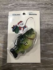 fishing largemouth bass christmas ornament decoration picture