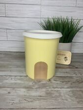tupperware one touch reminder canister  - 5 cups - pastel yellow -NEW picture