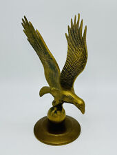 Leonard Vintage Solid Brass Eagle Figure 11”x6”x5.5” - Very Clean picture